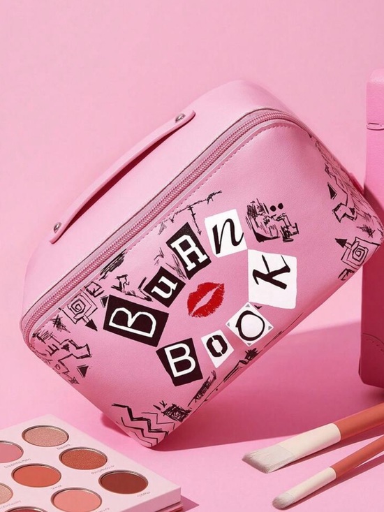 Macy's Handbags - Macy's Pink 'Burn Book' Cosmetic Case